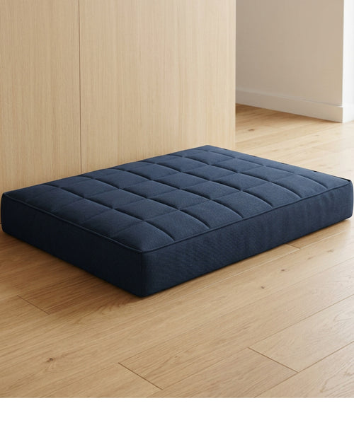 Eeath Quilted Box Large Dog Bed 115 × 85 cm Deep Navy - Lifestyle view